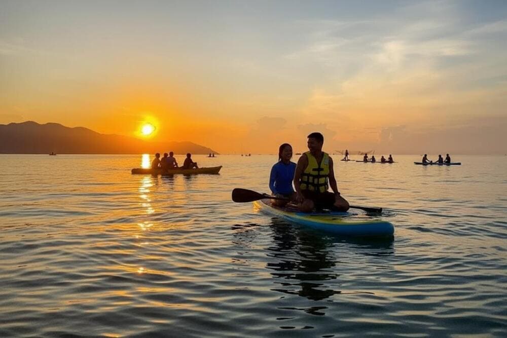 Chèo Sub tận hưởng khoảnh khắc thư giãn trên biển